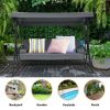 3-Seat Patio Outdoor Swing with Adjustable Tilt Canopy