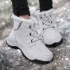 Winter Snow Boots Women Non-slip Ladies Ankle Boots Comfortable Waterproof Hiking Boots Women Lace Up Warm Boots Botas Mujer