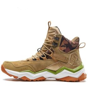 Hiking Shoes Waterproof Non-slip Mountain Climbing Shoes High Top (Option: Light Khaki-39)