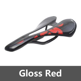 Ullicyc Newest Colorful Toplevel Mountain Bike Full Carbon Saddleroad Bicycle Saddle Or Road PartsZD143free Ship (Option: Gloss Red)