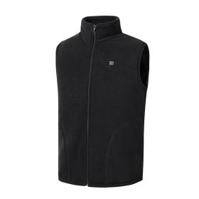 Men's And Women's Vest USB Heating Charging Suit Jacket (Option: Black-S)