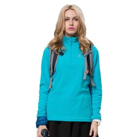 Autumn And Winter Warm Jacket Women's New Style Outdoor Women's Fleece Jacket (Option: Lake Blue-S)