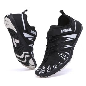 Men's And Women's Outdoor Breathable Quick-drying Shoes Waterproof Beach (Option: 2029 Black And White-38)