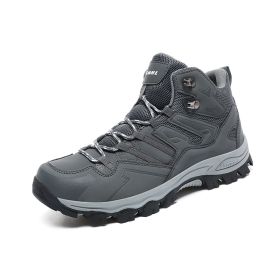 Hiking Same High-top Outdoor Shoes Sneaker (Option: Gray-36)