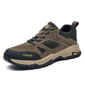 Men's Sports Fashionable Outdoor Platform Hiking Shoes (Option: Brown-39)