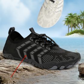 Men's And Women's Non-slip Five-finger Mountaineering Fitness Shoes (Option: D025 Black-43)