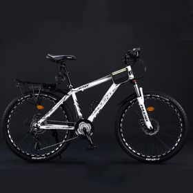 Variable Speed Shock Absorption Mountain Bike (Option: White grey-Spoke wheel-24inches24speed)