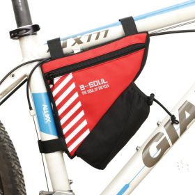 Bicycle Bag Triangle Bag Beam Bag Mountain Bike Water Bottle Bag (Color: Red)