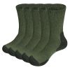 Mens Moisture Wicking Mid Calf Thermal Work Boot Sports Hiking Socks( 5 Pairs/Pack)