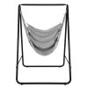 Hanging Padded Hammock Chair with Stand and Heavy Duty Steel