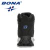BONA 2022 New Arrival Pro-Mountain Ankle Hiking Boots Men Outdoor Sports Plush Warm High Top Walking Training Footwear Masculino