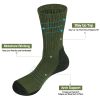 Mens Moisture Wicking Mid Calf Thermal Work Boot Sports Hiking Socks( 5 Pairs/Pack)