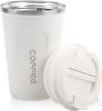 12 oz Stainless Steel Vacuum Insulated Tumbler - Coffee Travel Mug Spill Proof with Lid - Thermos Cup for Keep Hot/Ice Coffee; Tea and Beer