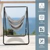 Hanging Padded Hammock Chair with Stand and Heavy Duty Steel