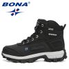 BONA 2022 New Arrival Pro-Mountain Ankle Hiking Boots Men Outdoor Sports Plush Warm High Top Walking Training Footwear Masculino