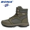 BONA 2022 New DesignersAction Leather Winter Ankle Boots Men Tactical Plush Anti-Skidding Classical Footwear Man Hiking Boots