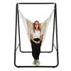 Hanging Padded Hammock Chair with Stand and Heavy Duty Steel