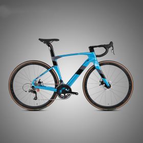 Fully Hidden Carbon Fiber Disc Brake Road Car Variable Speed Sports Racing (Option: Sky blue-45cm)