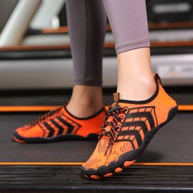 Men's And Women's Non-slip Five-finger Mountaineering Fitness Shoes (Option: D025 Orange-46)