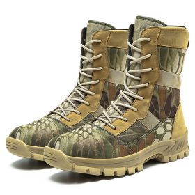 Plus Size Men's Shoes High-top Men's Shoes Martin Boots (Option: Camouflage-44)