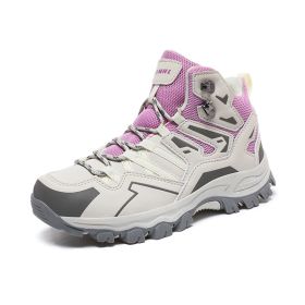 Hiking Same High-top Outdoor Shoes Sneaker (Option: Purple-39)